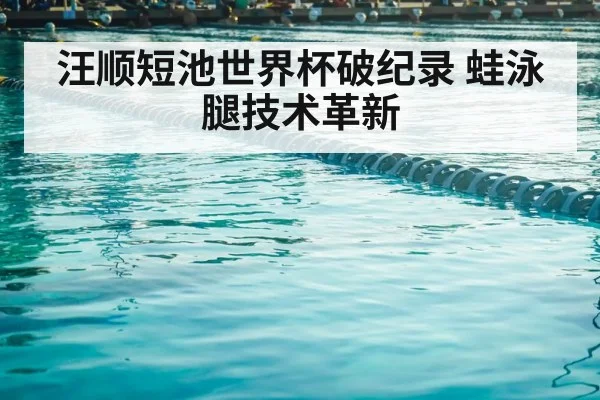 汪顺短池世界杯破纪录 蛙泳腿技术革新